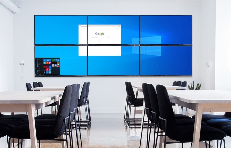 video wall pared 3×2 c